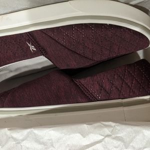 Woman's Reebok slip on Wine/Maroon colored slip on tennis shoes, size 8
